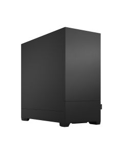 هيكل Fractal Design Pop Silent Black Solid Mid-Tower ATX - ألواح عازلة للصوت، جانب فولاذي، دعامة مشعاع أمامية 360 مم / علوية 240 مم، 6 حوامل مراوح، توجيه كابلات نظيف، FD-C-POS1A-01
