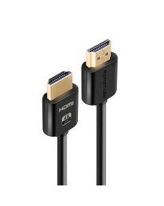 Promate proLink4K2-150 4K HDMI Cable (1.5 m) – 18 Gbps High-Speed, Ethernet Support, 24K Gold-Plated Connectors, Nylon-Braided, Low-Profile Design – Black