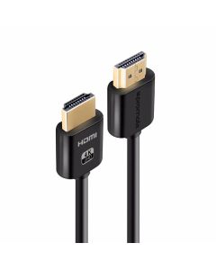 كابل بروميت برولينك 4K-500 HDMI بطول 5 أمتار مع إيثرنت - موصلات مطلية بالذهب عيار 24 قيراطًا، عمر افتراضي يتجاوز 3000 ثنية، HDMI 2.0، تصميم منخفض الارتفاع - أسود