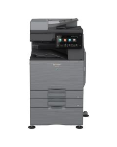 طابعة شارب BP-50C26 متعددة الوظائف بالألوان مقاس A3 - سرعة طباعة 26 صفحة في الدقيقة، طباعة/نسخ/مسح ضوئي، طباعة على الوجهين، ذاكرة وصول عشوائي (RADF)، شاشة لمس 10.1 بوصة، ذاكرة وصول عشوائي (RAM) سعة 5 جيجابايت، قرص تخزين SSD سعة 128 جيجابايت، درجان + تجاوز