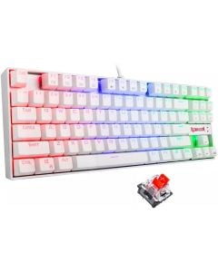 Redragon K552W-RGB-1 mechanical keyboard, white color, Arabic