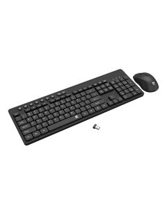 Redragon BS-7094 Wireless Keyboard and Mouse Combo ,Full-Size Ergonomic Keyboard with Low-Profile Silent Chocolate Keycaps, 9 Multimedia Shortcut Keys, Adjustable DPI Mouse (800-4000), Plug-and-Play USB Dongle, Black, ARB-ENG