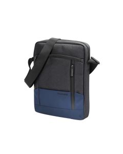 Promate Satchel-HB. Shoulder Bag – SleekComfort 13″ Tablet Messenger, Water‑Resistant, Lightweight, Adjustable Sling Blue-Black 