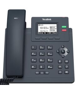 Yealink SIP-T31W Classic IP Phone, Built-in Wi-Fi, 2.3" backlit graphical LCD, Black