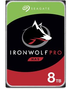 قرص صلب Seagate Sata 6Gb/s Ironwolf PRO سعة 8 تيرابايت وسرعة 7200 دورة في الدقيقة وسعة 256 ميجابايت ST8000NE001
