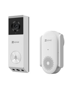 EZVIZ Door Bell with Solar Panel EP3X 2K Pro (2048 × 1296) Built-in high-sensitivity microphone 32GB eMMC Storage Smart Integration with Google Assistant & Alexa, Weatherproof