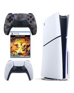 Sony PlayStation 5 PS5 Slim Disc Console 1TB +Extra Controller + Crash Team Rumble Deluxe Edition International Version
