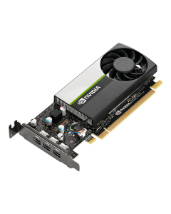 بطاقة رسوميات PNY NVIDIA T400 منخفضة الارتفاع، ذاكرة GDDR6 سعة 4 جيجابايت، 384 نواة CUDA، نطاق ترددي للذاكرة 80 جيجابايت/ثانية، 3 منافذ Mini DisplayPort، بنية NVIDIA Turing،