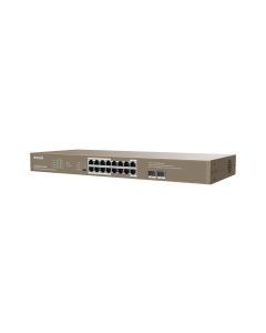 Tenda TEG1118P-16-250W 16GE+2SFP Ethernet Switch With 16-Port PoE, 36bps Switch Capacity