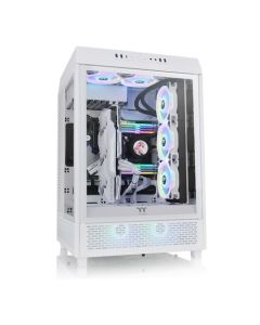 علبة كمبيوتر Thermaltake The Tower 500 Mid Tower من الزجاج المقوى بحجم E-ATX، مصنوعة من مادة SPCC، و9 فتحات توسعة، وداعم مروحة 120 مم
