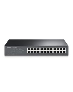 تي بي لينك سويتش طراز SF1024D ايثرنت سريع 10/100 ميجابت بالثانية مزود 24 مخرج لسطح المكتب او الرف, أسود
