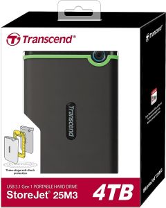 القرص الصلب الخارجي Transcend StoreJet 25M3 بسعة 4 تيرابايت