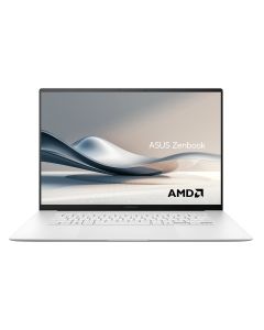 لابتوب ASUS Zenbook S16 UM5606WA مع معالج AMD Ryzen AI 9 HX370، ذاكرة 32GB، تخزين 2TB SSD، رسومات AMD Radeon 890M، شاشة 16 بوصة 3K، لوحة مفاتيح إنجليزية عربية، اللون أبيض، نظام التشغيل Windows 11