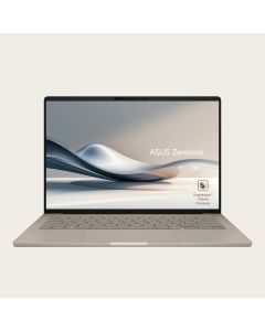 حاسوب محمول Asus Zenbook 14 UX3407QA-QD180W بمعالج Snapdragon X X1 26 100، ذاكرة RAM بسعة 16 جيجابايت، تخزين SSD بسعة 1 تيرابايت، بطاقة رسومات Qualcomm Adreno، شاشة OLED مقاس 14 بوصة بدقة WUXGA، لوحة مفاتيح باللغتين الإنجليزية والعربية، اللون: بيج زابريسك