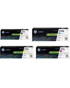 مجموعة كاملة HP 230X (أسود، سماوي، أصفر، أرجواني) خراطيش حبر ليزر أصلية ‏(W2302X)