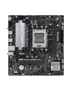 ASUS PRIME B650M-R Micro-ATX AM5 Motherboard AMD Ryzen 7000 Ready DDR5 6400MHz+ (OC) PCIe 4.0 x16, Dual M.2 NVMe Slots (PCIe 4.0), 2.5Gb Ethernet, USB 3.2 Gen 2 Type-C | AI Cooling, 8+2 Power Stages, Aura Sync RGB, HDMI/DP