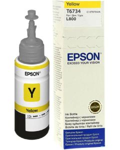Epson 673 Yellow Original Ink Bottle for EcoTank Printers L1800, L800, L805, L810, L850 | T6734