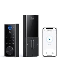 eufy Security S230 Smart Lock Touch & Wi-Fi Keyless Entry Door Lock with Fingerprint Scanner Bluetooth Electronic Deadbolt, Touchscreen Keypad, BHMA Certified