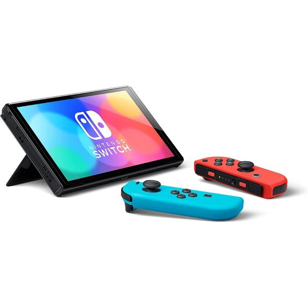 Buy Nintendo Switch OLED Console Neon Blue & Red Joy Con +