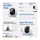 TP-Link Tapo C220 AI Home Security Wi-Fi Camera with Pan/Tilt, People, Pet, and Vehicle Detection, Abnormal Sound Detection, Two-Way Audio, Flexible Storage & Hands-Free Operation