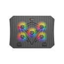 Meetion CP3030 Gaming Cooling Pad , 370x265x32mm, 4-Level Height Adjustable, Dual USB Ports, 5-Fan Rapid Cooling, RGB Backlit, for 9–15.6" Laptops