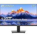 SANSUI Monitor 27 inch FHD IPS Display 1920 x 1080 120Hz Refresh Rate 5ms (OD) Response Time AMD FreeSync Technology, Black