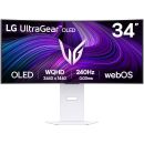 LG UltraGear Curved Gaming Monitor 34 inch 34GX90SA-W OLED WQHD 3440x1440 240Hz Refresh Rate 0.03ms Response Time AMD FreeSync Premium, VESA Certified AdaptiveSync, White