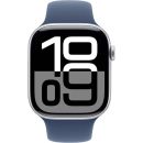 Apple Watch Series 10  42mm GPS + Cellular Always‑On Retina LTPO3 Display Jet Black Aluminum Case with Black Sport Band -Silver