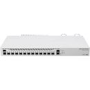 MikroTik CCR2004-1G-12S+2XS – Gigabit Ethernet Router, 1× GbE, 12× SFP+, 2× SFP28, 4GB RAM, 128MB NAND, Up to 3.4 Gbps, RouterOS v7, White