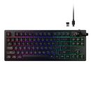 GAMDIAS HERMES M7 Hybrid TKL Mechanical Gaming Keyboard – Hot-Swappable Red Switches, 3-Mode Wired/2.4GHz/Bluetooth, 4000mAh Battery, Digital Display, 1000Hz Polling