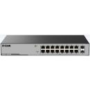 D-Link DGS‑F1016P 16‑Port Gigabit Unmanaged PoE Switch (250W Budget) + 2 SFP 