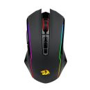 ماوس الألعاب Redragon M914‑RGB ثلاثي الأوضاع - سلكي/لاسلكي 2.4 جيجاهرتز/بلوتوث، بدقة تصل إلى 10,000 نقطة في البوصة، 9 أزرار قابلة للبرمجة، RGB