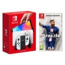 Nintendo Switch OLED Console Black & White Joy Con + Fifa 2023
