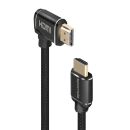 Promate ProLink4K1-500 5 m Right-Angle 4K HDMI Cable – Gold-Plated, Mesh-Braided, HDMI 2.0 18 Gbps, ARC & Ethernet Support – Durable Long-Run Cable