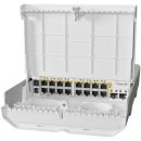 MikroTik CRS318-16P-2S+OUT – netPower 16P AP, 16× Ethernet Ports, 2× SFP+ Ports, 98DX226S CPU, 256MB RAM, 16MB Flash, Dual DC Inputs, White