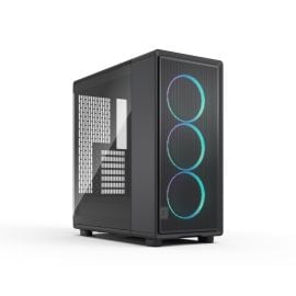 هيكل Fractal Design Epoch Black TG RGB Light Tint Mid Tower - هيكل ألعاب ATX فاخر، زجاج مقسّى، مراوح ARGB، تصميم تدفق هواء عالي