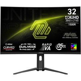 MSI MAG Gaming Monitor 32 inch 321CUPDF Rapid VA Display 3840 x 2160 160Hz Refresh Rate 0.5ms Response Time AMD FreeSync Premium Technology, Black
