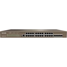 Tenda TEG5328P‑24‑410W Layer‑3 Managed Gigabit PoE+ Switch 24× Gigabit Ports + 4× SFP, 370W PoE Budget, VLAN/QoS/Security