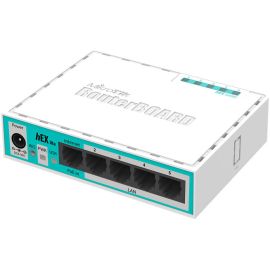 MikroTik RB750r2 hEX lite 5‑Port Fast Ethernet Router, 850 MHz CPU, PoE‑IN Support 