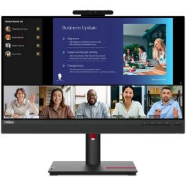 Lenovo ThinkVision Monitor 23.8 inch T24v-30 FHD IPS Display 1920x1080 75Hz Refresh Rate 4ms Extreme Response Time Built-In 3W x2 Speaker, Black