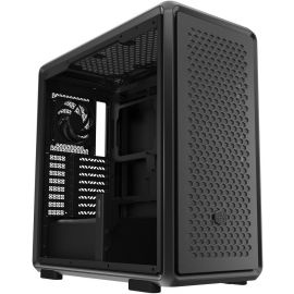 كيس كمبيوتر كولر ماستر ماستر فريم 600 متوسط الحجم (Mid Tower) يدعم مشعات تبريد حتى 420 مم و10 مراوح بحد أقصى 120 مم، مصنوع من فولاذ SGCC والألمنيوم.