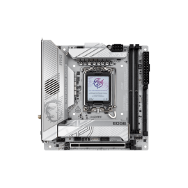 لوحة أم MSI MPG Z890I EDGE TI WIFI، من نوع Mini-ITX بمعالج Intel Z890، تدعم معالجات الجيل الرابع عشر والخامس عشر من نوع LGA1700، وذاكرة DDR5، وفتحة PCIe 5.0 x16، وفتحة Gen5 M.2، وتقنية Wi-Fi 7 وشبكة LAN بسرعة 2.5 جيجابت.
