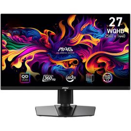 MSI MAG Gaming Monitor 27 inch 271QPX WQHD QD-OLED Display 2560 x 1440 360Hz Refresh Rate 0.03ms (GtG) Response Time AdaptiveSync Technology, 1.07B Display Colors, Black