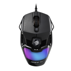 Mad Catz R.A.T. 2+ Lightweight Ambidextrous Wired Gaming Mouse – PixArt PMW 3325 Optical Sensor, 5000 DPI, Adjustable Palm Rest, RGB Lighting (67g)