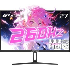 SANSUI Gaming Monitor 27 inch G27F6Q WQHD Fast IPS Display 2560 x 1440 260Hz Refresh Rate 1ms (MPRT) Response Time AMD FreeSync Premium Technology, Black