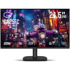 شاشة ألعاب كولر ماستر GA25FC FHD IPS مقاس 24 بوصة، 1920x1080، معدل تحديث 120 هرتز، 1 مللي ثانية (MPRT)، وقت استجابة، تقنية المزامنة التكيفية، لون أسود