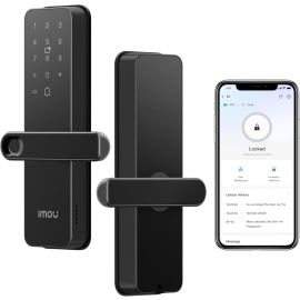 قفل باب ذكي IMOU K1S-W بلوحة مفاتيح وتحكم بالتطبيق، 5 في 1 دخول بدون مفتاح متوافق مع أليكسا، مقاوم للماء، لأمن المنزل والشقق