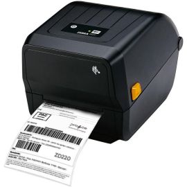 طابعة سطح المكتب Zebra ZD220T الحرارية المباشرة/النقل الحراري مقاس 4 بوصات - 203 نقطة في البوصة، 4 نقاط في البوصة، USB، وضع النقل الحراري + الوضع المباشر