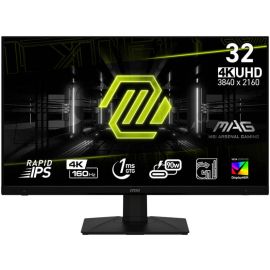 MSI MAG Gaming Monitor 32 inch 322UPF 4K UHD Rapid IPS Display 3840 x 2160 160Hz Refresh Rate 1ms Response Time AMD FreeSync Premium Technology, VESA DisplayHDR 400 Support, Black