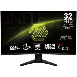 MSI MAG Curved Gaming Monitor 32 inch 32C6X FHD VA Display 1920 x 1080 250Hz Refresh Rate 1ms Response Time Adaptive Sync Technology, 1500R Curvature, Black